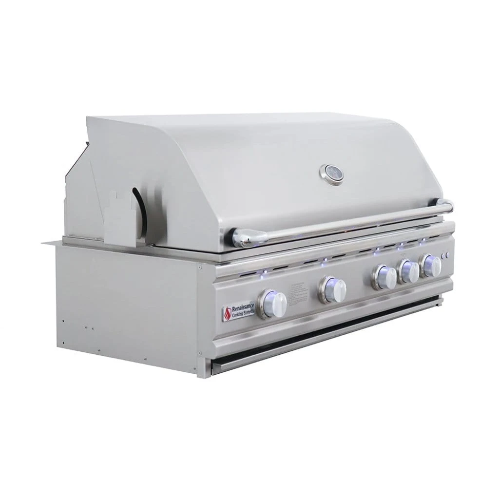 Renaissance Cutlass Pro Series 42" 5-Burner Built-In Liquid Propane Gas Grill With V-Shape Burner Covers 6 Renaissance Cutlass Pro Series 42" 5-Burner Built-In Liquid Propane Gas Grill With V-Shape Burner Covers - Image 6
