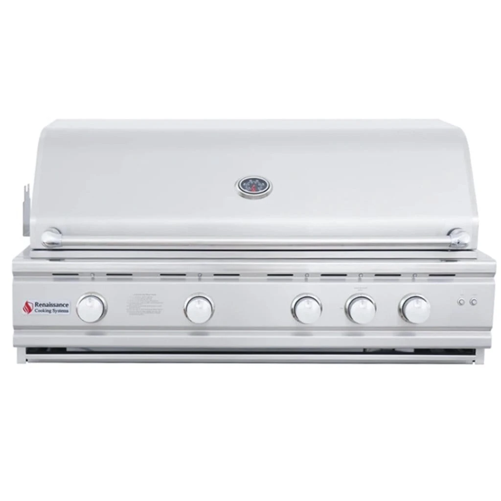 Renaissance Cutlass Pro Series 42" 5-Burner Built-In Liquid Propane Gas Grill With V-Shape Burner Covers 1 Renaissance Cutlass Pro Series 42" 5-Burner Built-In Liquid Propane Gas Grill With V-Shape Burner Covers