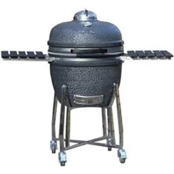 SnS Grills 22" Slow ‘N Sear Deluxe Kamado Ceramic Charcoal Grill W/ Side Shelves
