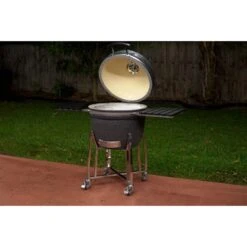 SnS Grills 22" Slow ‘N Sear Deluxe Kamado Ceramic Charcoal Grill W/ Side Shelves -Grill Collection SnS Grills 22 Slow N Sear Deluxe Kamado Ceramic Charcoal Grill w Side Shelves 3