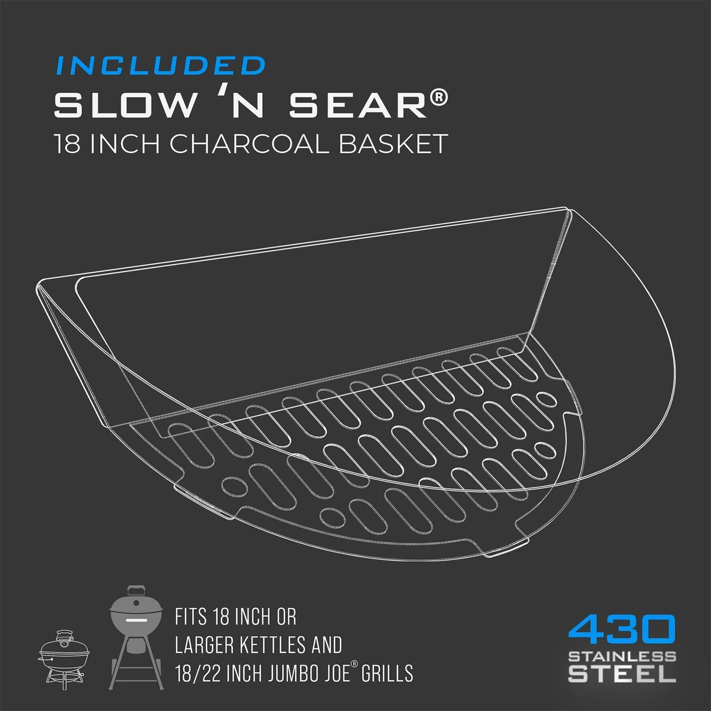 SnS Grills Home 'N Roam 18" Black Travel Kettle Charcoal Grill 11 SnS Grills Home 'N Roam 18" Black Travel Kettle Charcoal Grill - Image 11