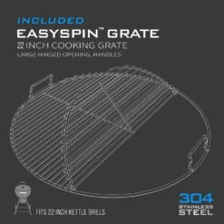 Sns Grills 22" Black Slow 'N Sear Kettle Charcoal Grill W/ Side Shelf -Grill Collection Sns Grills 22 Black Slow N Sear Kettle Charcoal Grill w Side Shelf 15