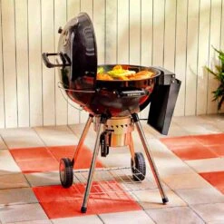 Sns Grills 22" Black Slow 'N Sear Kettle Charcoal Grill W/ Side Shelf -Grill Collection Sns Grills 22 Black Slow N Sear Kettle Charcoal Grill w Side Shelf 17