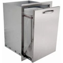 Sole Gourmet 20" Stainless Steel Enclosed Flat Frame Trash Drawer