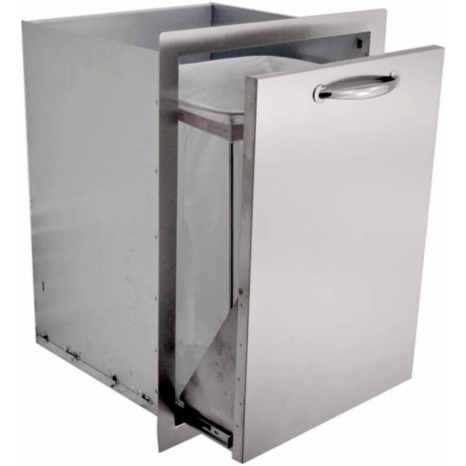 Sole Gourmet 20" Stainless Steel Enclosed Flat Frame Trash Drawer 1 Sole Gourmet 20" Stainless Steel Enclosed Flat Frame Trash Drawer