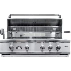 Sole Gourmet Luxury Series 42” 4-Burner Built-In Natural Gas Grill With Infrared Rear Burner -Grill Collection Sole Gourmet Luxury Series 42 4 Burner Built In Natural Gas Grill With Infrared Rear Burner 4