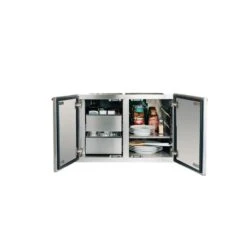 Summerset 36" Stainless Steel 2-Drawer Dry Storage Pantry & Enclosed Cabinet Combo