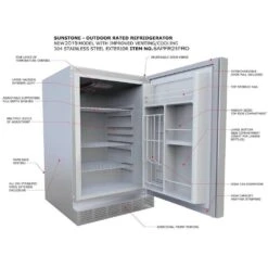 Sunstone 21" Stainless Steel Outdoor Rated Refrigerator -Grill Collection Sunstone 21 Stainless Steel Outdoor Rated Refrigerator 5