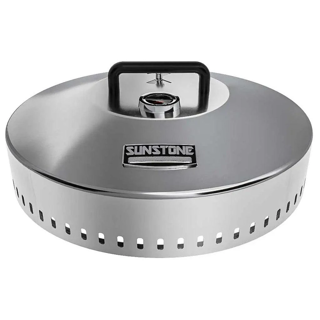 Sunstone 24" Diameter Stainless Steel Large Hood With Exhaust/Temperature Gauge And Sturdy Handle 1 Sunstone 24" Diameter Stainless Steel Large Hood With Exhaust/Temperature Gauge And Sturdy Handle