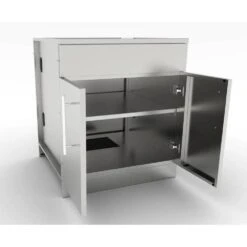 Sunstone 30" Stainless Steel Double Door Base Cabinet W/Shelf & Reversible Top Drawer 6 Sunstone 30" Stainless Steel Double Door Base Cabinet W/Shelf & Reversible Top Drawer -Grill Collection Sunstone 30 Stainless Steel Double Door Base Cabinet wShelf Reversible Top Drawer 3