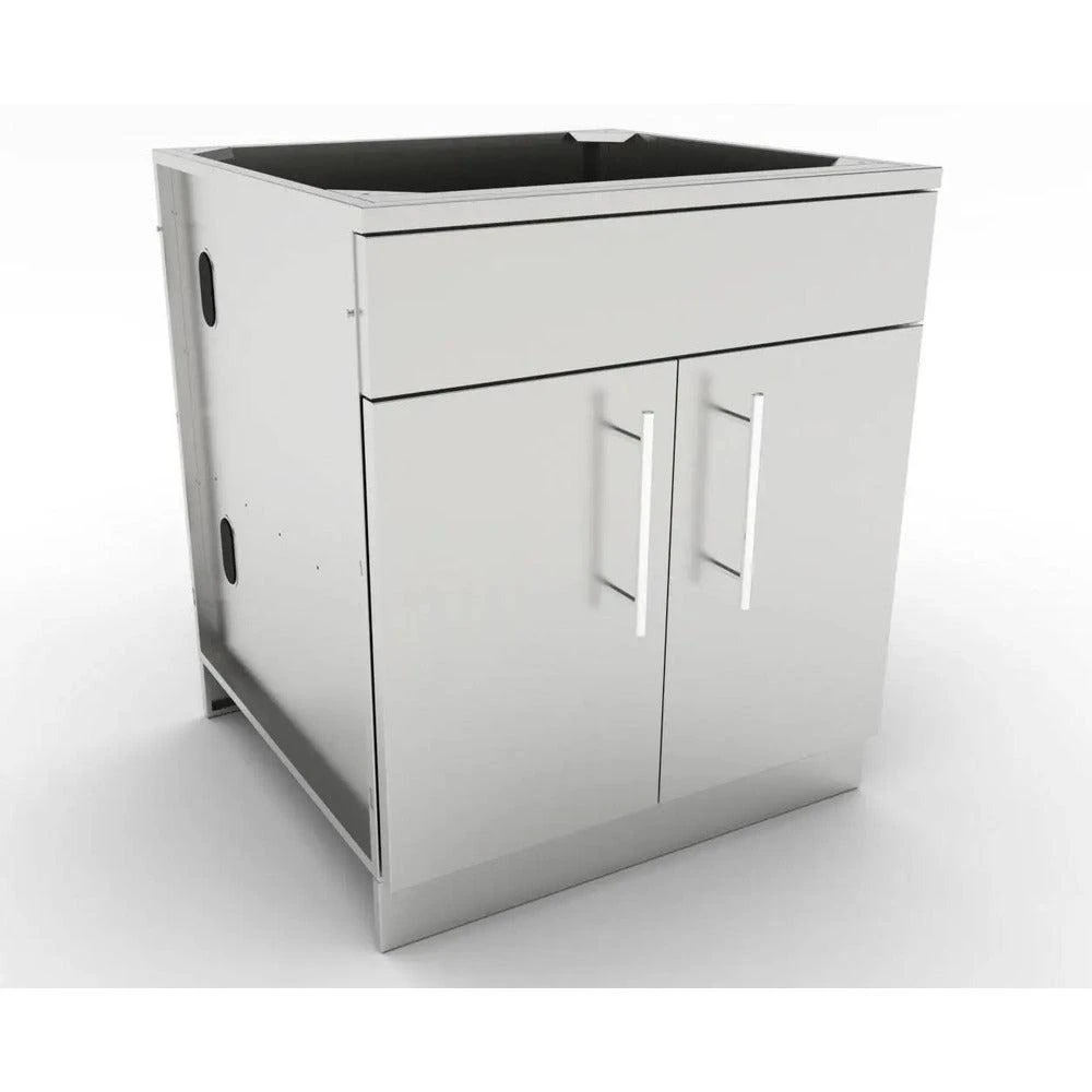 Sunstone 30" Stainless Steel Double Door Base Cabinet W/Shelf & Reversible Top Drawer 1 Sunstone 30" Stainless Steel Double Door Base Cabinet W/Shelf & Reversible Top Drawer
