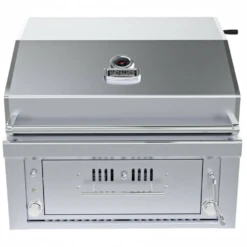 Sunstone 30" Stainless Steel Gas-Hybrid 2 Burner Charcoal/Wood Burning Propane Grill With IR Burner