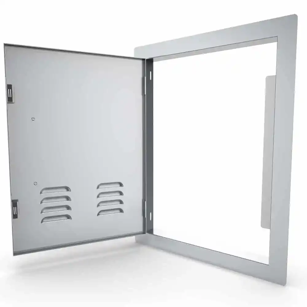 Sunstone Classic Series 17" X 24" Stainless Steel Left Swing Vertical Vented Door 2 Sunstone Classic Series 17" X 24" Stainless Steel Left Swing Vertical Vented Door - Image 2
