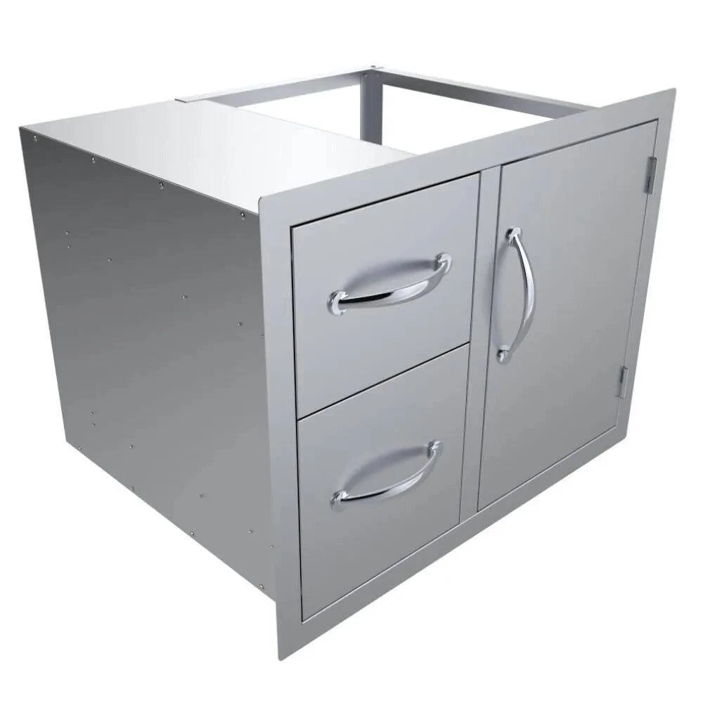 Sunstone Classic Series 30" Stainless Steel Flush Style Double Drawer And Door Combo 2 Sunstone Classic Series 30" Stainless Steel Flush Style Double Drawer And Door Combo - Image 2