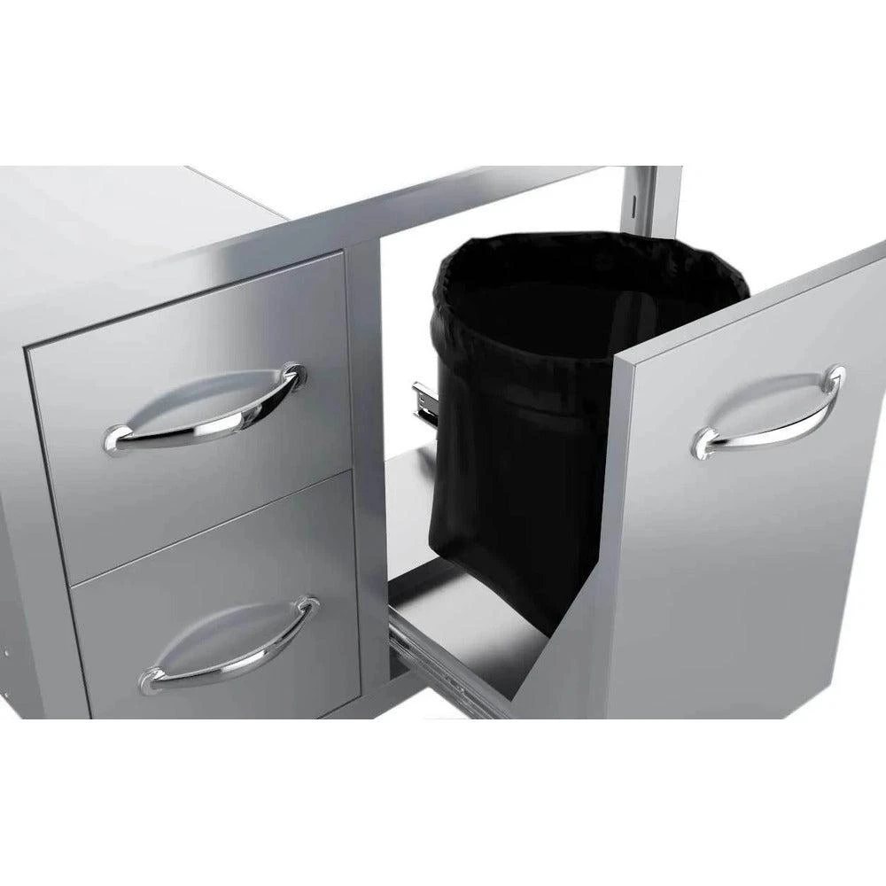 Sunstone Classic Series 30" Stainless Steel Tank Tray Double Drawer Combo 4 Sunstone Classic Series 30" Stainless Steel Tank Tray Double Drawer Combo - Image 4