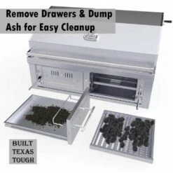 Sunstone Emerald Series 42" Stainless Steel Gas-Hybrid Dual Zone 2 Burner Charcoal/Wood Burning Propane Grill 11 Sunstone Emerald Series 42" Stainless Steel Gas-Hybrid Dual Zone 2 Burner Charcoal/Wood Burning Propane Grill -Grill Collection Sunstone Emerald Series 42 Stainless Steel Gas Hybrid Dual Zone 2 Burner CharcoalWood Burning Propane Grill 4