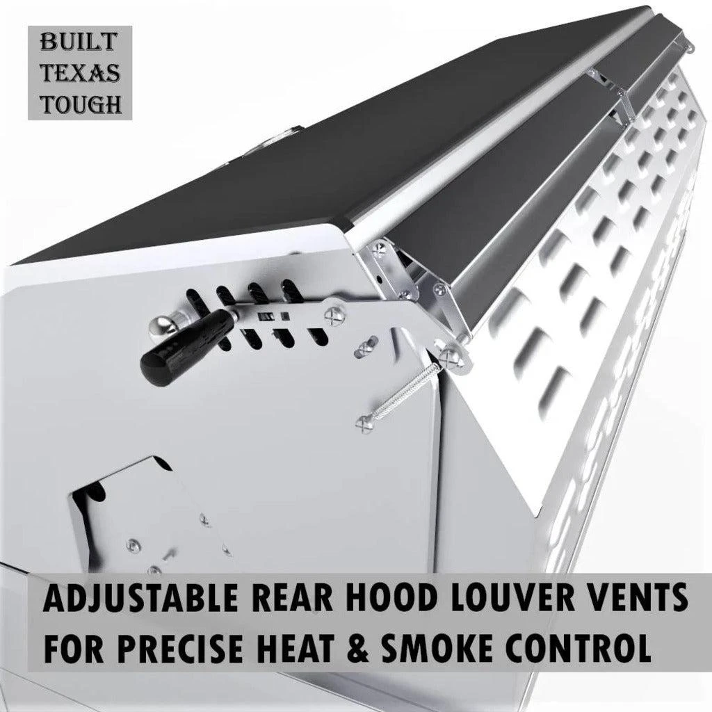 Sunstone Emerald Series 42" Stainless Steel Gas-Hybrid Dual Zone 2 Burner Charcoal/Wood Burning Propane Grill 5 Sunstone Emerald Series 42" Stainless Steel Gas-Hybrid Dual Zone 2 Burner Charcoal/Wood Burning Propane Grill - Image 5