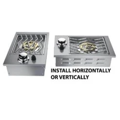 Sunstone Ruby Series 13" Stainless Steel Single Side Drop-In Natural Gas Burner -Grill Collection Sunstone Ruby Series 13 Stainless Steel Single Side Drop In Natural Gas Burner 4