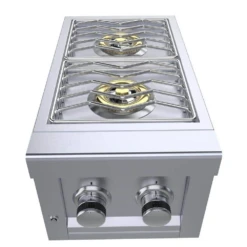 Sunstone Ruby Series 13" Stainless Steel Slide-In Versa Double Natural Gas Burner With Removable Cover And LED Accent Light -Grill Collection Sunstone Ruby Series 13 Stainless Steel Slide In Versa Double Natural Gas Burner with Removable Cover and LED Accent Light 3
