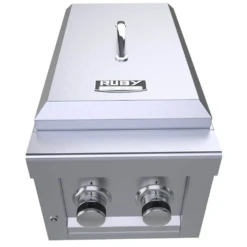 Sunstone Ruby Series 13" Stainless Steel Slide-In Versa Double Natural Gas Burner With Removable Cover And LED Accent Light -Grill Collection Sunstone Ruby Series 13 Stainless Steel Slide In Versa Double Natural Gas Burner with Removable Cover and LED Accent Light 6