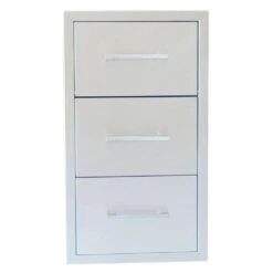 Sunstone Signature Series 17" Stainless Steel Belved Frame Paper Towel Drawer Combo