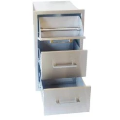 Sunstone Signature Series 17" Stainless Steel Belved Frame Paper Towel Drawer Combo -Grill Collection Sunstone Signature Series 17 Stainless Steel Belved Frame Paper Towel Drawer Combo 3