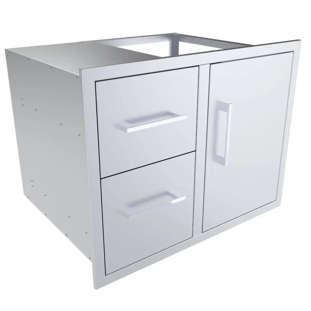 Sunstone Signature Series 30" Stainless Steel Beveled Style Double Drawer And Door Combo 2 Sunstone Signature Series 30" Stainless Steel Beveled Style Double Drawer And Door Combo - Image 2