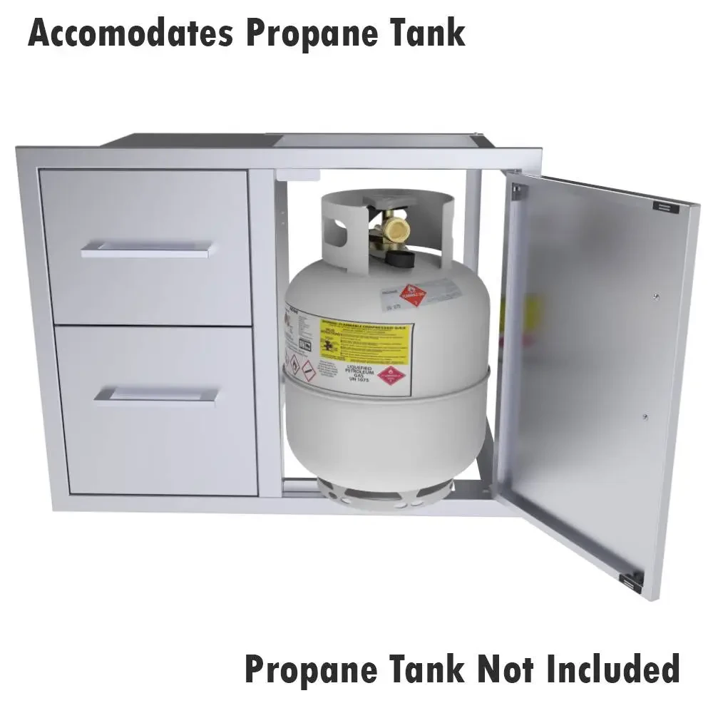 Sunstone Signature Series 30" Stainless Steel Beveled Style Double Drawer And Door Combo 5 Sunstone Signature Series 30" Stainless Steel Beveled Style Double Drawer And Door Combo - Image 5