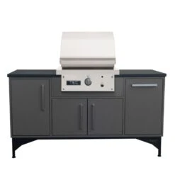 TEC Grills 26" Patio FR Built-In Infrared Gas Grill On Midcentury Modern Island
