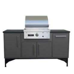 TEC Grills 26" Sterling Patio FR Built-In Infrared Gas Grill On Midcentury Modern Island