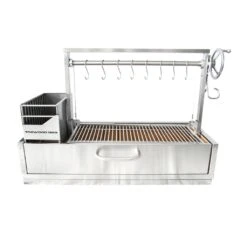 Tagwood BBQ 48" BBQ05SS All Stainless Steel Santa Maria Argentine Built-In Wood Fire & Charcoal Grill