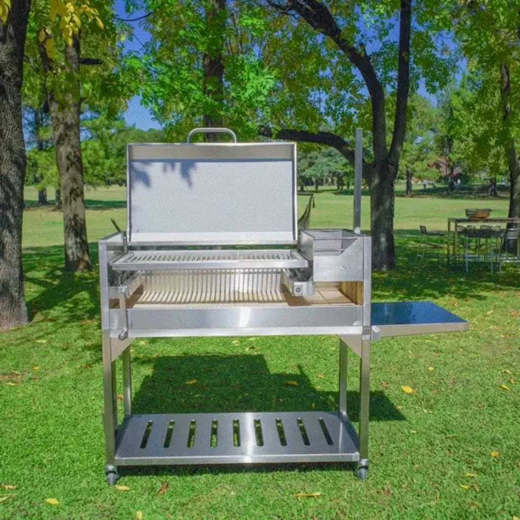 Tagwood BBQ 67" BBQ01SS All Stainless Steel Argentine Santa Maria Wood Fire & Charcoal Grill W/ Top Lid 13 Tagwood BBQ 67" BBQ01SS All Stainless Steel Argentine Santa Maria Wood Fire & Charcoal Grill W/ Top Lid - Image 13