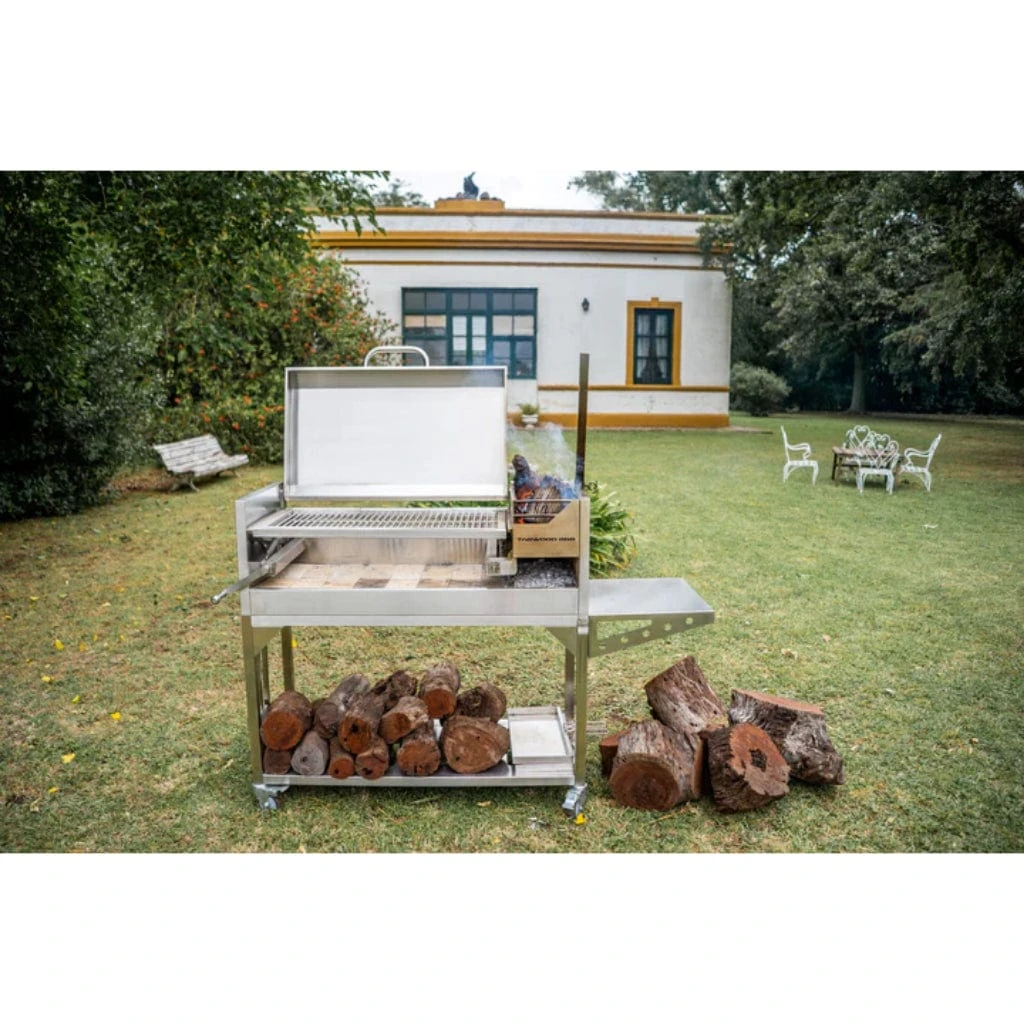 Tagwood BBQ 67" BBQ01SS All Stainless Steel Argentine Santa Maria Wood Fire & Charcoal Grill W/ Top Lid 17 Tagwood BBQ 67" BBQ01SS All Stainless Steel Argentine Santa Maria Wood Fire & Charcoal Grill W/ Top Lid - Image 17