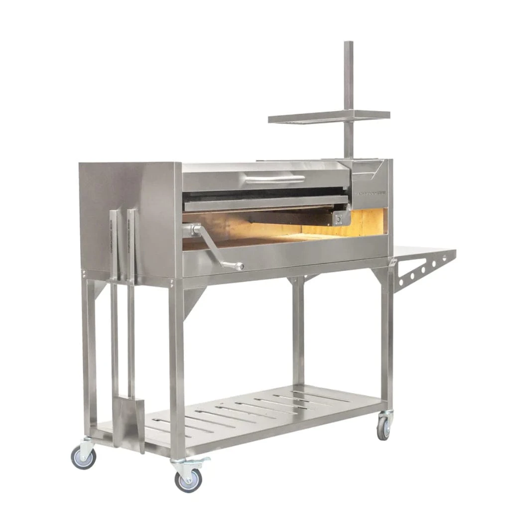 Tagwood BBQ 67" BBQ01SS All Stainless Steel Argentine Santa Maria Wood Fire & Charcoal Grill W/ Top Lid 6 Tagwood BBQ 67" BBQ01SS All Stainless Steel Argentine Santa Maria Wood Fire & Charcoal Grill W/ Top Lid - Image 6