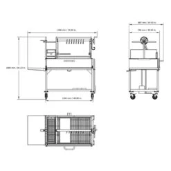 Tagwood BBQ 70" BBQ23SS All Stainless Steel XL Argentine Wood Fire & Charcoal Grill -Grill Collection Tagwood BBQ 70 BBQ23SS All Stainless Steel XL Argentine Wood Fire Charcoal Grill 7