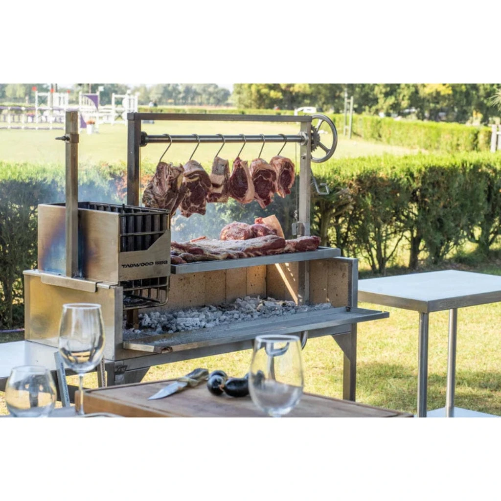 Tagwood BBQ Argentine Santa Maria BBQ03SS 68" Stainless Steel Wood Fire And Charcoal Gaucho Grill 8 Tagwood BBQ Argentine Santa Maria BBQ03SS 68" Stainless Steel Wood Fire And Charcoal Gaucho Grill - Image 8