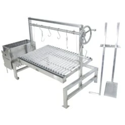 Tagwood BBQ Argentine Santa Maria BBQ09SS 40" Insert Style Stainless Steel Wood Fire And Charcoal Gaucho Grill With Firebricks, V-Shape Grate And Extended Right Sided Height Adjustable System -Grill Collection Tagwood BBQ Argentine Santa Maria BBQ09SS 40 Insert Style Stainless Steel Wood Fire and Charcoal Gaucho Grill With Firebricks V Shape Grate and Extended Right Sided Height Adjustable System 6