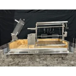 Tagwood BBQ Argentine Santa Maria BBQ28SS 73" Stainless Steel Built-In Wood Fire And Charcoal Gaucho Grill -Grill Collection Tagwood BBQ Argentine Santa Maria BBQ28SS 73 Stainless Steel Built In Wood Fire and Charcoal Gaucho Grill 5