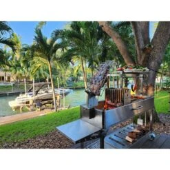 Tagwood BBQ BBQ06SS 92" Argentine Santa Maria Wood Fire And Charcoal Grill -Grill Collection Tagwood BBQ BBQ06SS 92 Argentine Santa Maria Wood Fire and Charcoal Grill 12