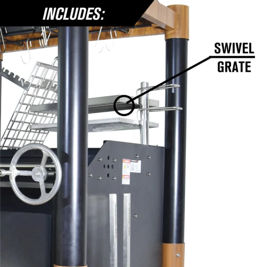 Tagwood BBQ The Beast Argentine Santa Maria Style 36" X 17" Stainless Steel Wood Fire And Charcoal Gaucho Grill 6 Tagwood BBQ The Beast Argentine Santa Maria Style 36" X 17" Stainless Steel Wood Fire And Charcoal Gaucho Grill - Image 6