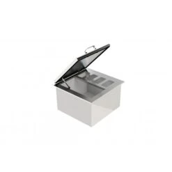 The Outdoor GreatRoom Company 25" Stainless Steel Drop In Ice Bin Cooler With Condiment Tray