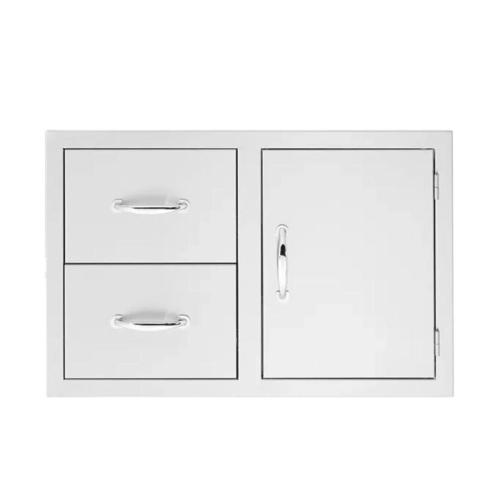TrueFlame 33" Stainless Steel 2-Drawers And Access Door Combo 1 TrueFlame 33" Stainless Steel 2-Drawers And Access Door Combo