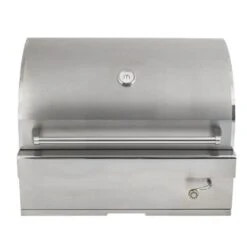 Turbo 32" Stainless Steel Built-In Charcoal BBQ Grill With Charcoal Tray