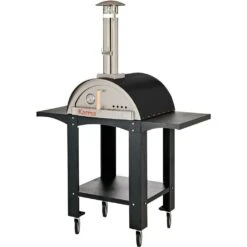Grill Collection -Grill Collection WPPO 25 Karma Series Freestanding Wood Fired Outdoor Pizza Oven with Cart 2