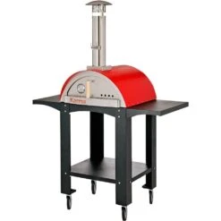 WPPO 25" Karma Series Freestanding Wood Fired Outdoor Pizza Oven With Cart -Grill Collection WPPO 25 Karma Series Freestanding Wood Fired Outdoor Pizza Oven with Cart 3