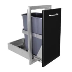 Wildfire 14" X 26" Black Stainless Steel Outdoor Pull Out Trash Drawer