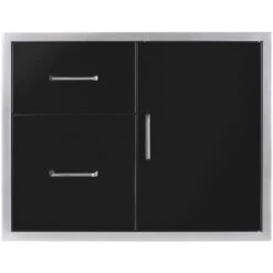 Wildfire 30" X 24" Black Stainless Steel Outdoor Door/Drawer Combo